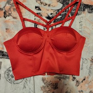 Charlotte Russe red crop top